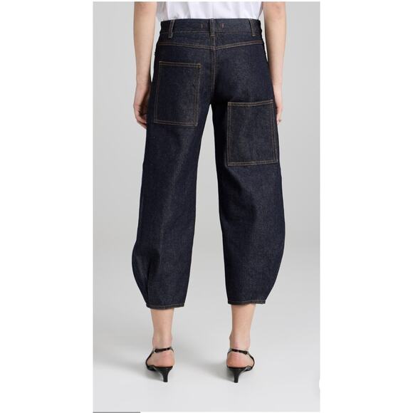 Tibi Indigo Denim Brancusi Jean Barrel Blue Women’s Size 32 / 14US NWT - Picture 3 of 16